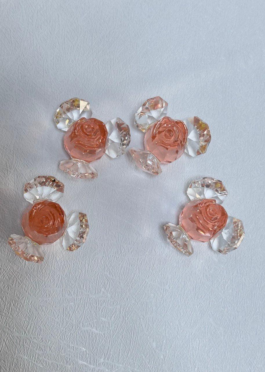 Crystal Floral Rose Silicone Resin Molds - Set of 4 Rose - Ideas Decor Shop