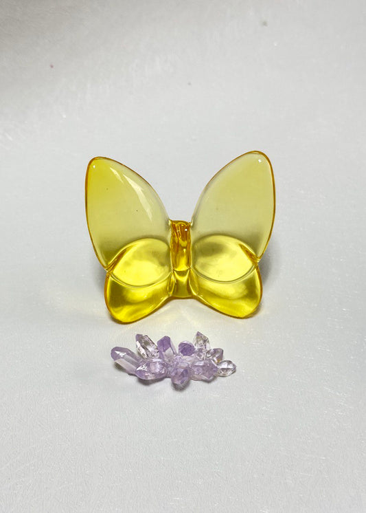 Butterfly Resin Mold with Small Crystal Cluster