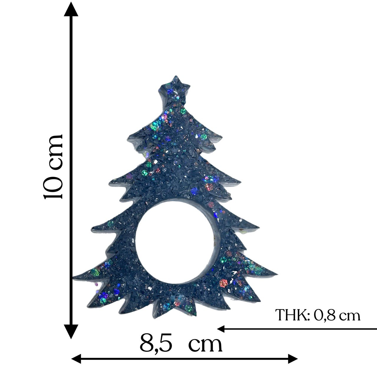 Xmas tree design Silicone Mould with Crystals