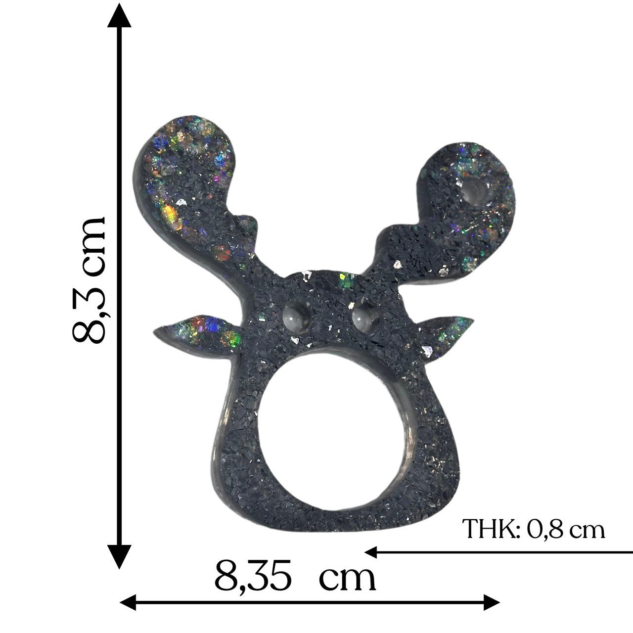 Xmas Deer design Silicone Mould with Crystals