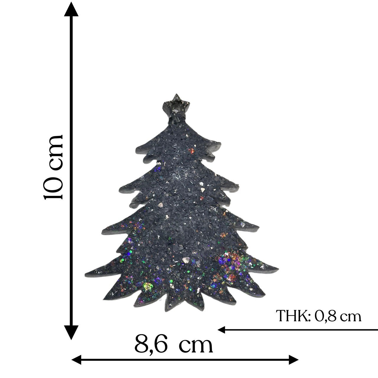 Xmas tree design Silicone Mould with Crystals