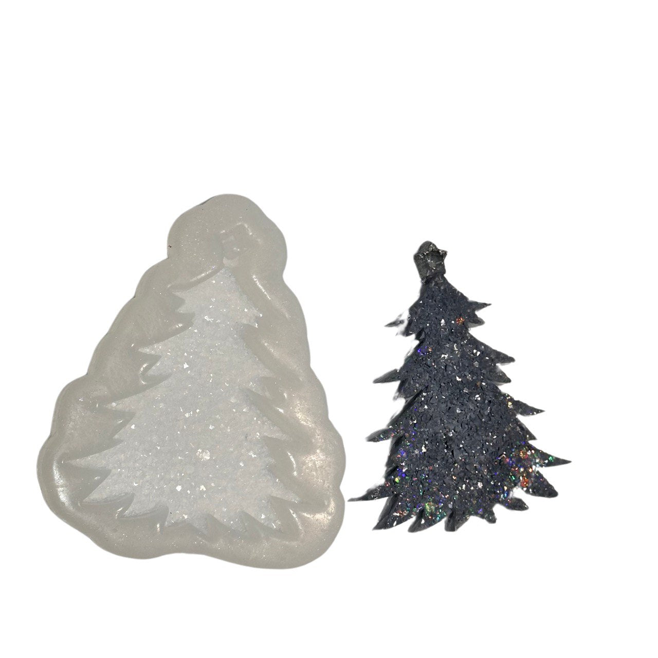 Xmas tree design Silicone Mould with Crystals