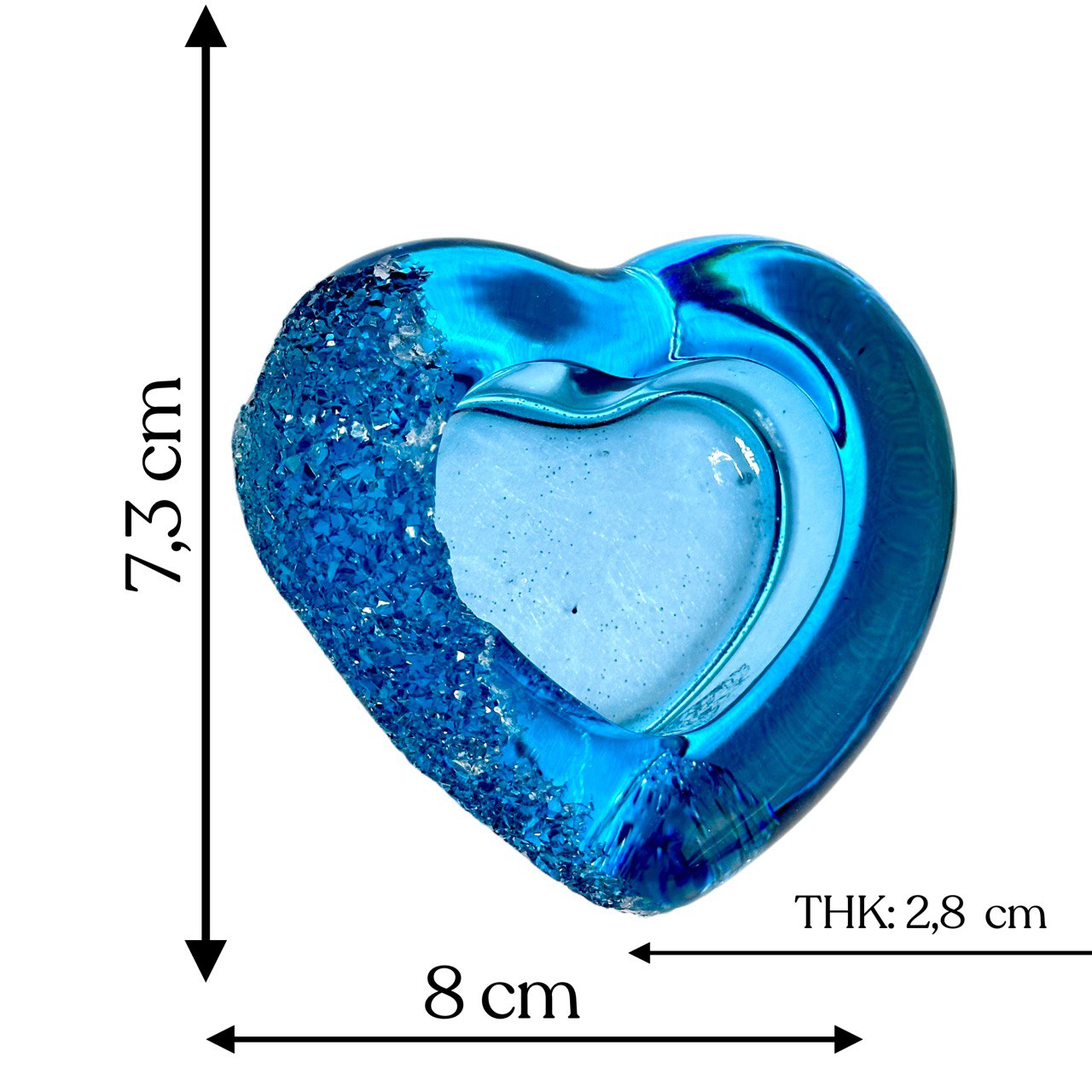 Crystal Heart Trinket Dish Silicone Mold