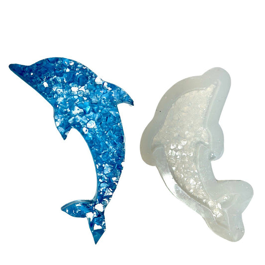 DIY Druzy Dolphin Epoxy Resin Mold for Jewelry and Home Decor