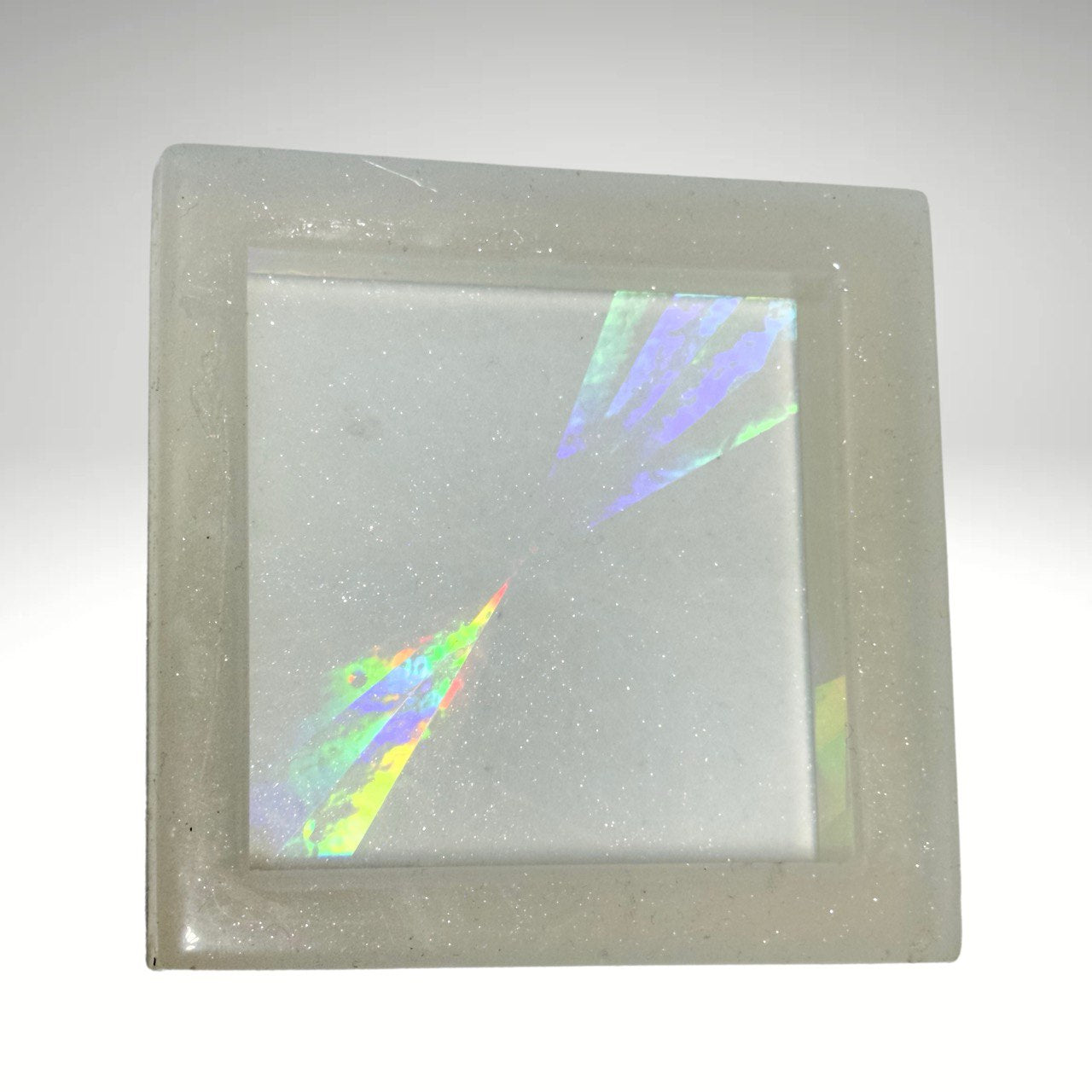 Geometric Holographic Coaster Silicone Mold - Resin Mold for Holo Designs