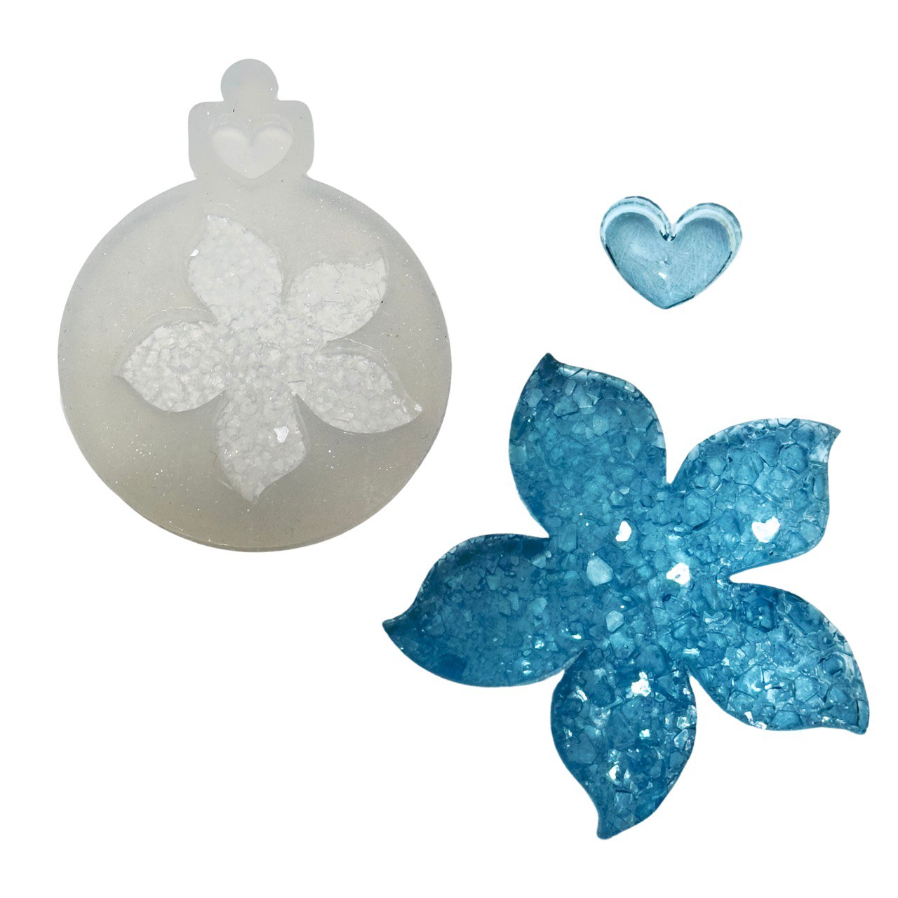 Crystal Flower Druzy Resin Mold | DIY Jewelry and Keychain Mold