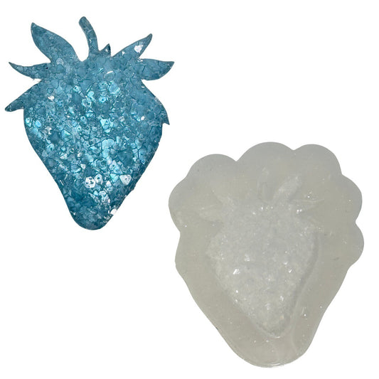 Crystal Druzy Strawberry Mold | Resin Mold for Jewelry and Crafts