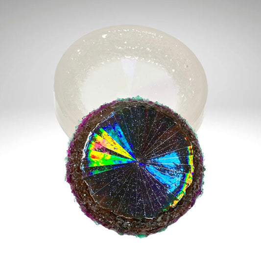 Holo Crystal Edged Design Coaster Silicone Mold