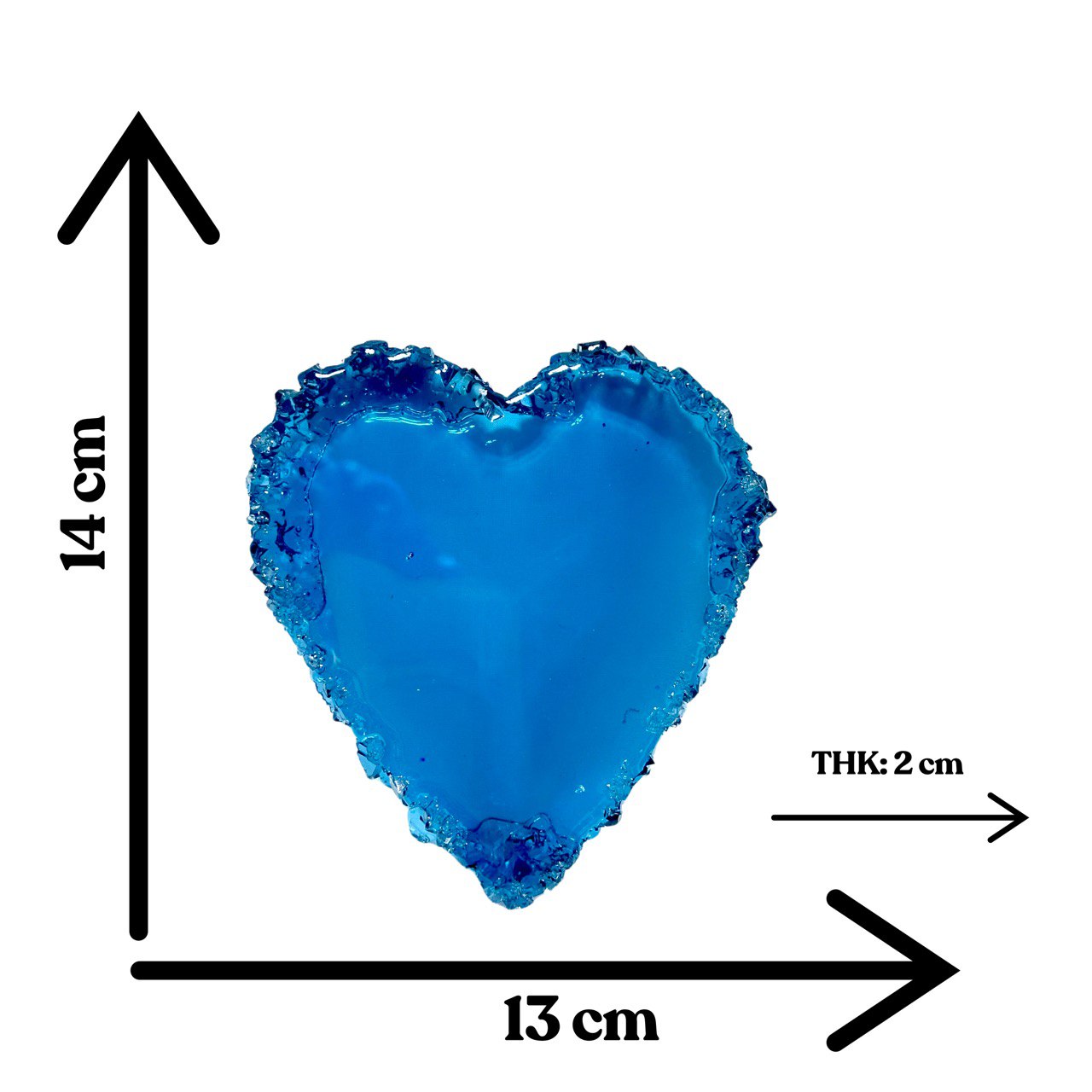 Crystal Edge Heart Geode Silicone Mold