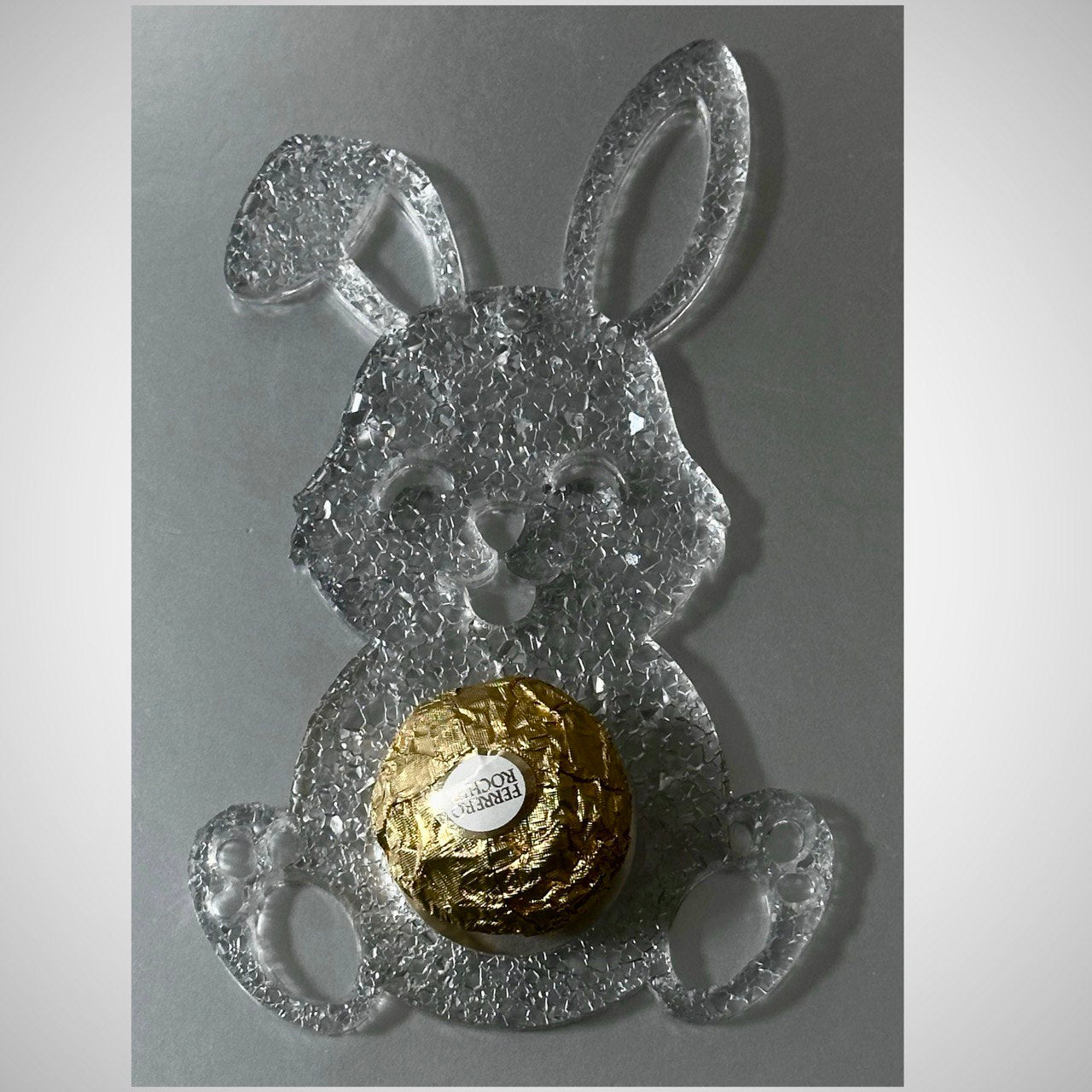 Sparkly Crystal Bunny Resin Silicone Mold for Candy Holder