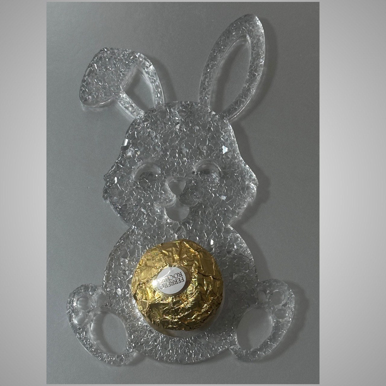 Sparkly Crystal Bunny Resin Silicone Mold for Candy Holder