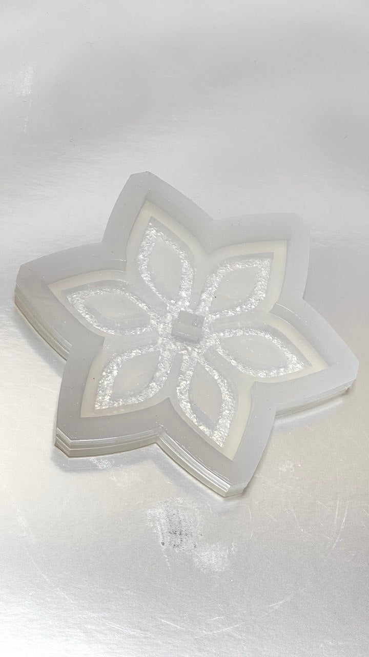 Druzy Crystal Flower Stand Silicone Mold