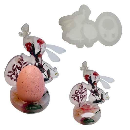 Adorable Freestanding Easter Rabbit Egg Silicone Mould