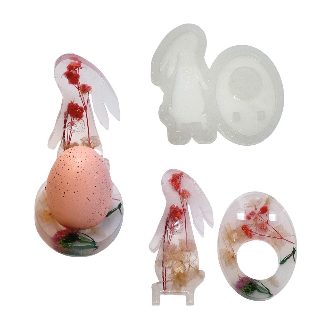 DIY Easter Bunny Egg Holder Mold - Silicone Freestanding