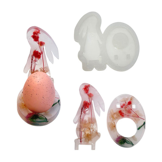 DIY Easter Bunny Egg Holder Mold - Silicone Freestanding