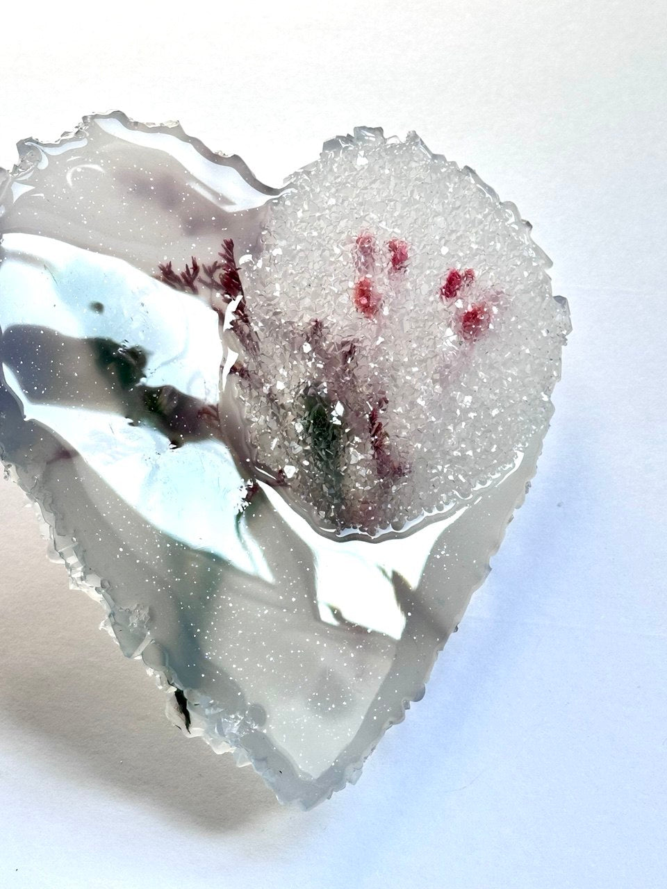 Crystal Edge Heart Geode Silicone Mold for Resin Art - Druzy Effect, Tray & Coaster Making