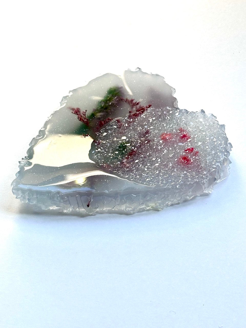 Crystal Edge Heart Geode Silicone Mold for Resin Art - Druzy Effect, Tray & Coaster Making