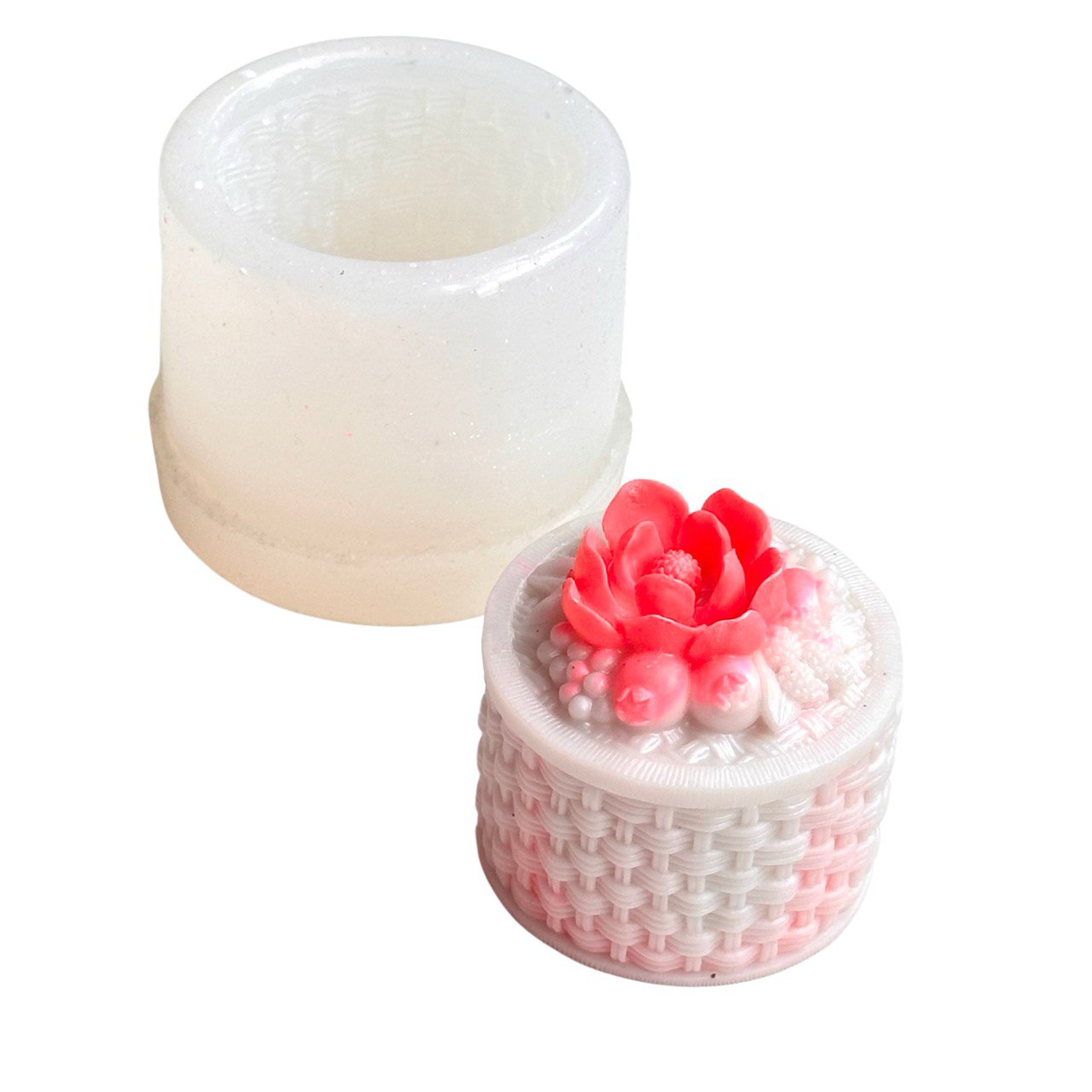 Flower Fruits Basket Shape Silicone Mold for DIY Flower