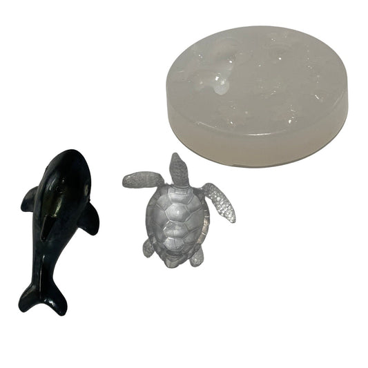 Ocean Life Silicone Molds for Resin - Whale and Turtle Figures