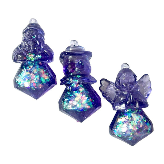 Crystal Christmas Tree Ornament Resin Mold Set – Snowman, Santa Claus and Angel