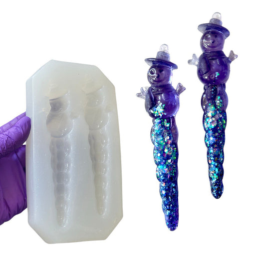 Snowman Icicles Ornament Silicone Mold