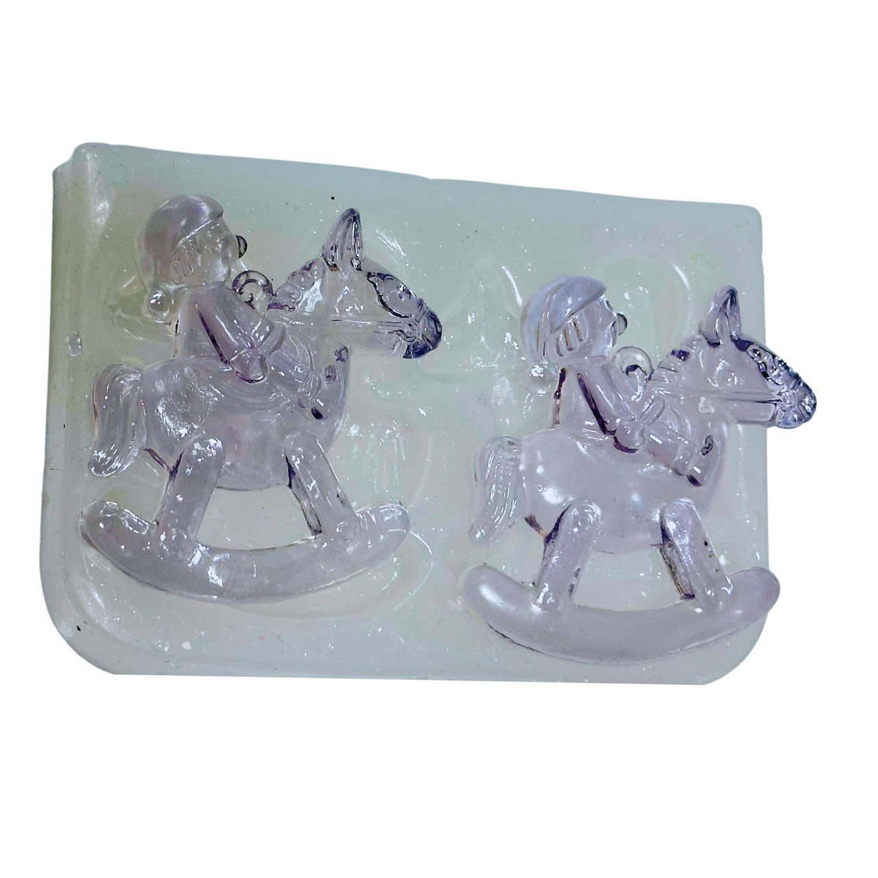 2 Snowmen on Horse 3D Silicone Molds
