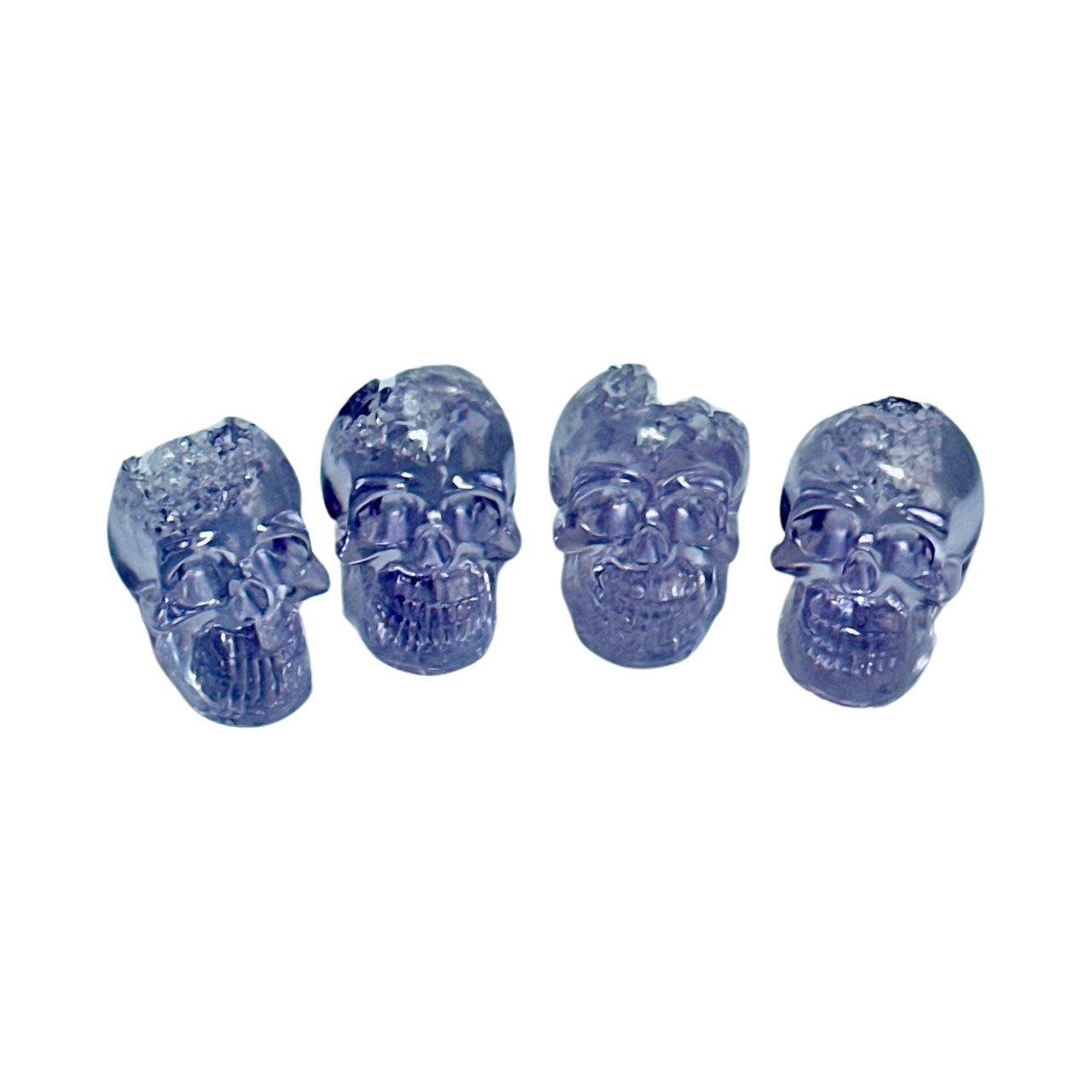 4 pc Small Crystal Geode Skull Silicone Mold