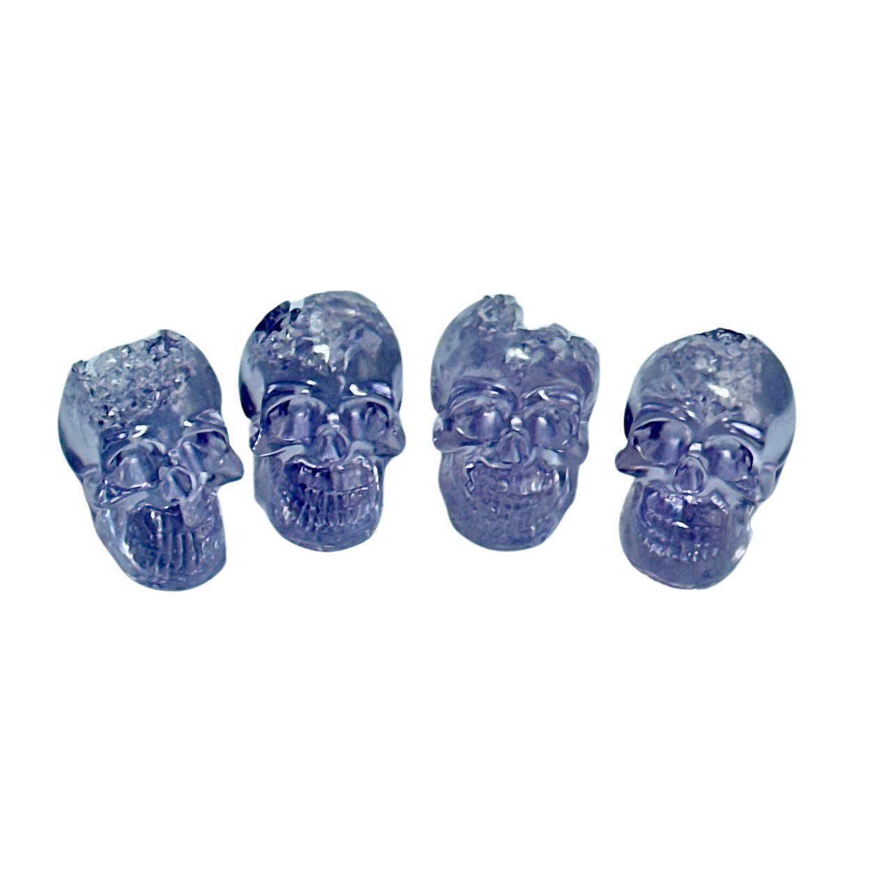 4 pc Small Crystal Geode Skull Silicone Mold