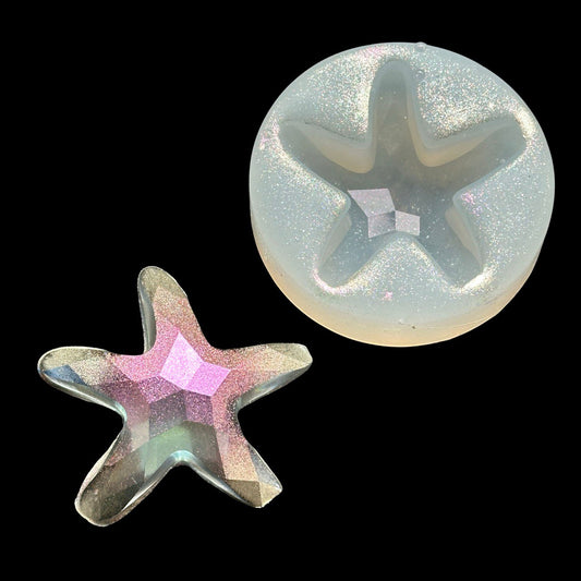 Starfish Silicone Mold for Resin | Faceted Sea Star Ornament Mold