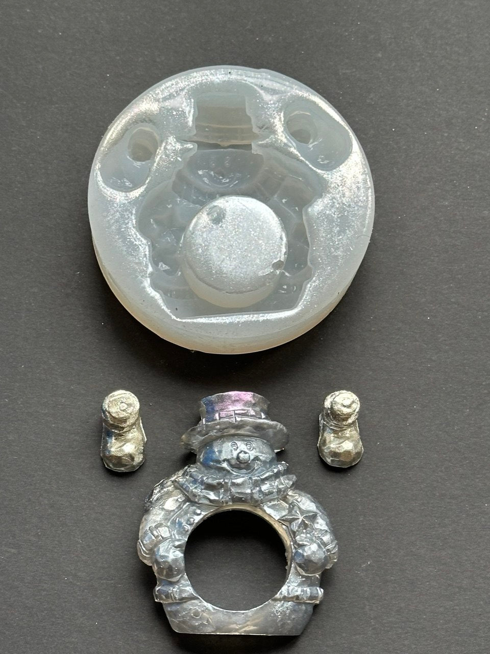 Snowman Silicone Mold for Resin – Candy or Money Holder Mold