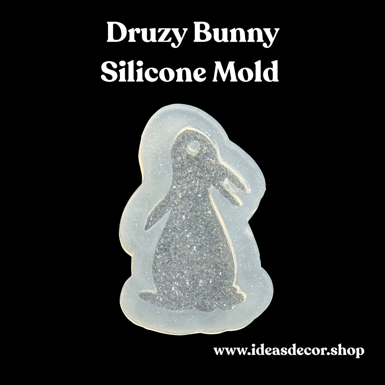 Crystal Bunny Mold – Druzy Resin Figurine Silicone