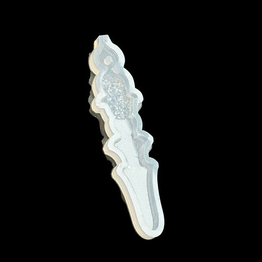 Christmas Tree Ornament Silicone Mold with Crystals - Icicle Shape for Resin Crafting