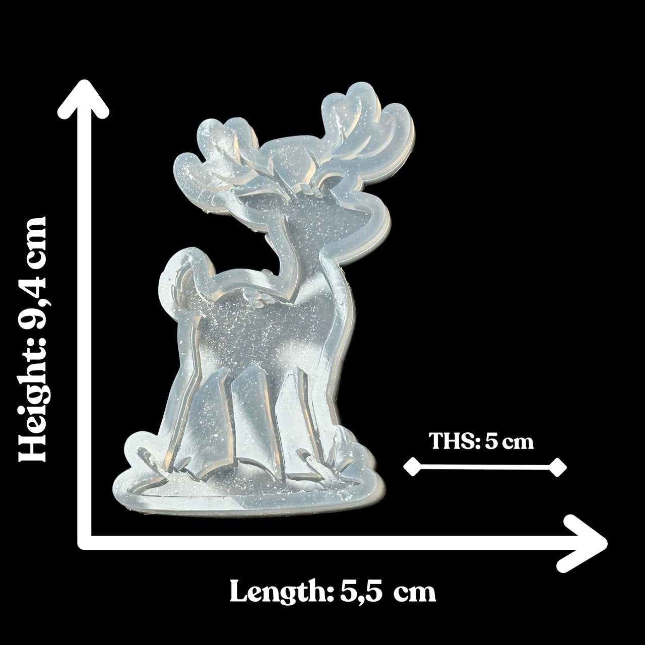 Woodland Christmas Tree Mold for Resin Art - Deer Forest Theme