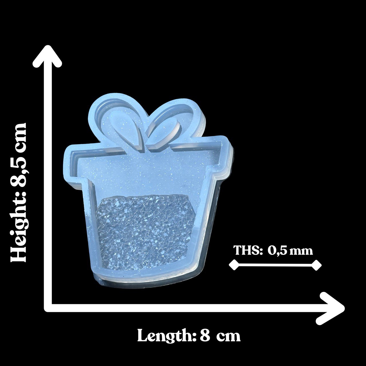 Silicone Resin Tree Toys Mould with Crystals for Christmas Gifts