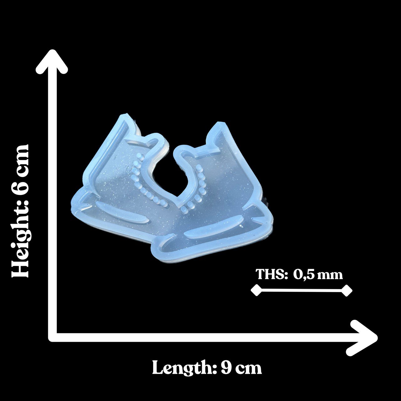 Pair of Ice Skates Silicone Mold for Resin Christmas Tree Ornaments