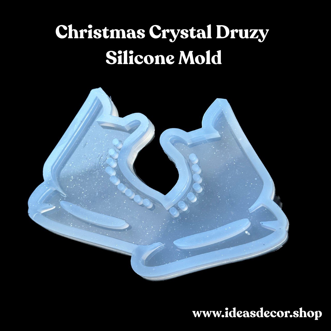 Pair of Ice Skates Silicone Mold for Resin Christmas Tree Ornaments
