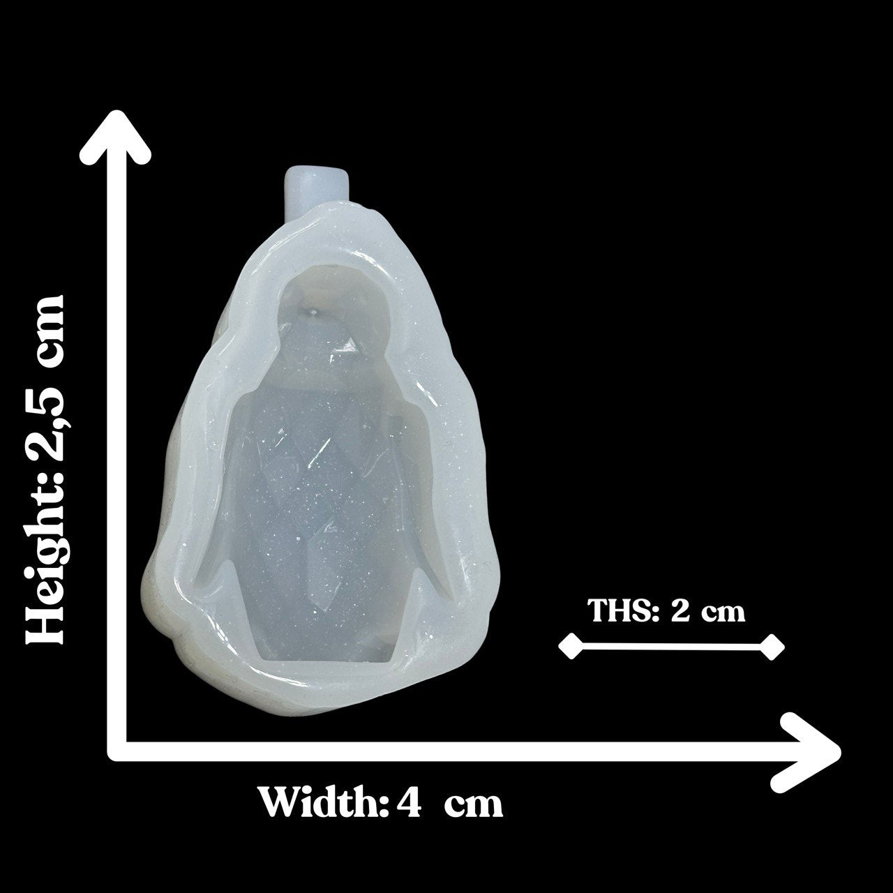 Crystal Penguin Silicone Mold for Resin