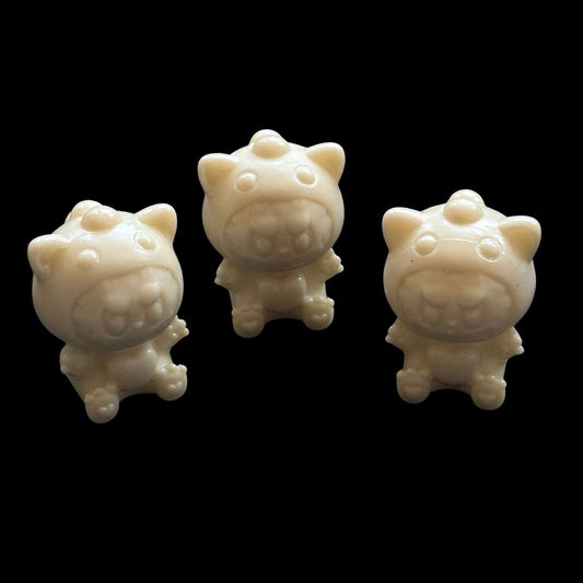 Silicone Mold with 3 Cute Girl in Dinosaur Costume