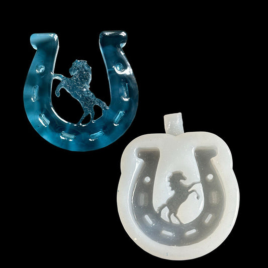 Crystal Horse and Horseshoe Silicone Mold