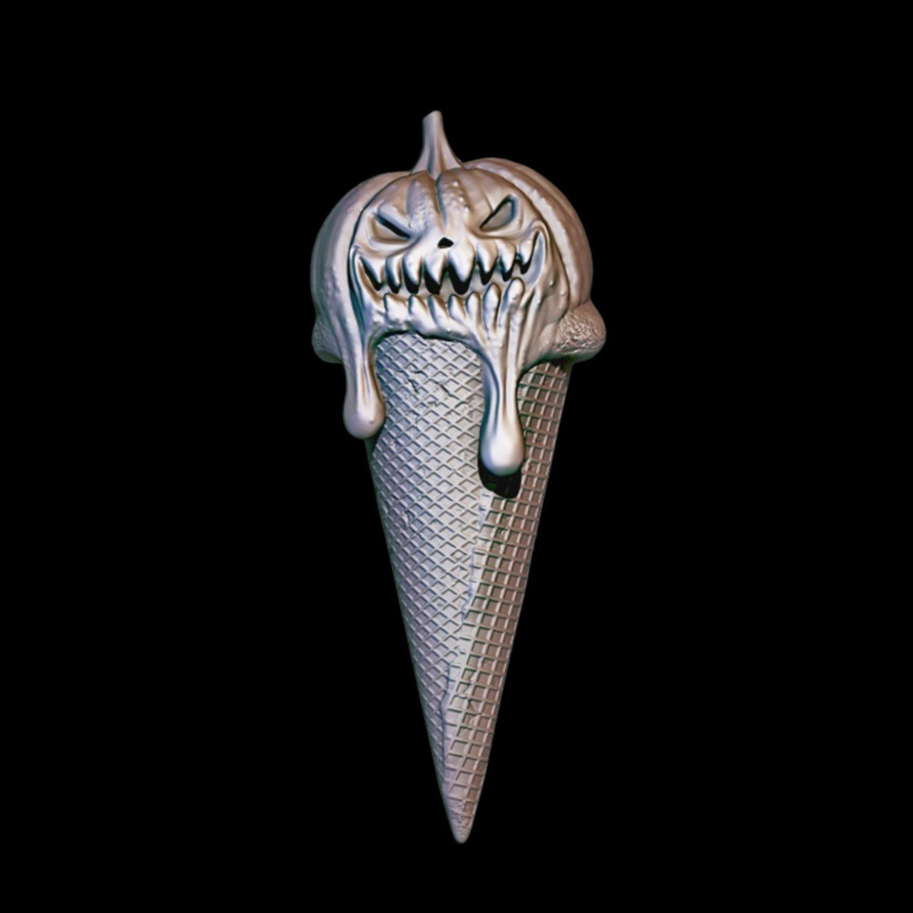 Spooky Pumpkin Ice Cream Silicone Mold