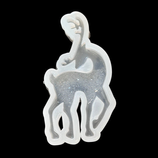 Large Druzy Christmas Deer Silicone Mold