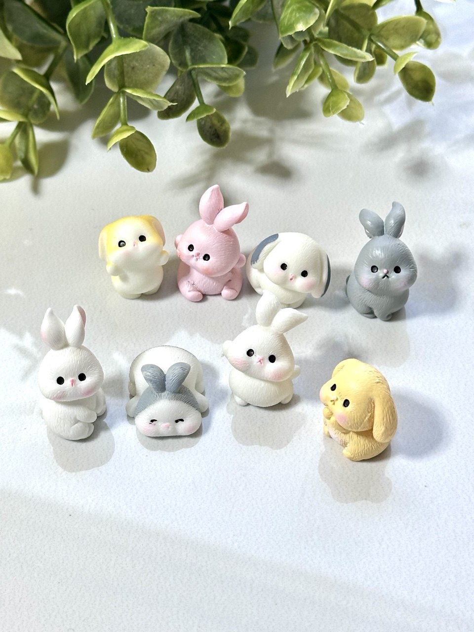 Silicone Mold Bunny Figurines – Mini Rabbit Resin Mold Set of 8