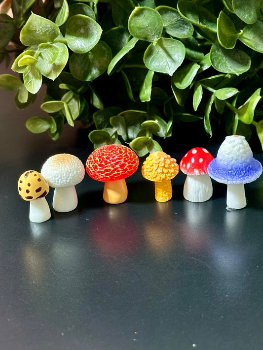 Miniature Mushrooms Set – 6 pcs | Fairy Garden Accessories