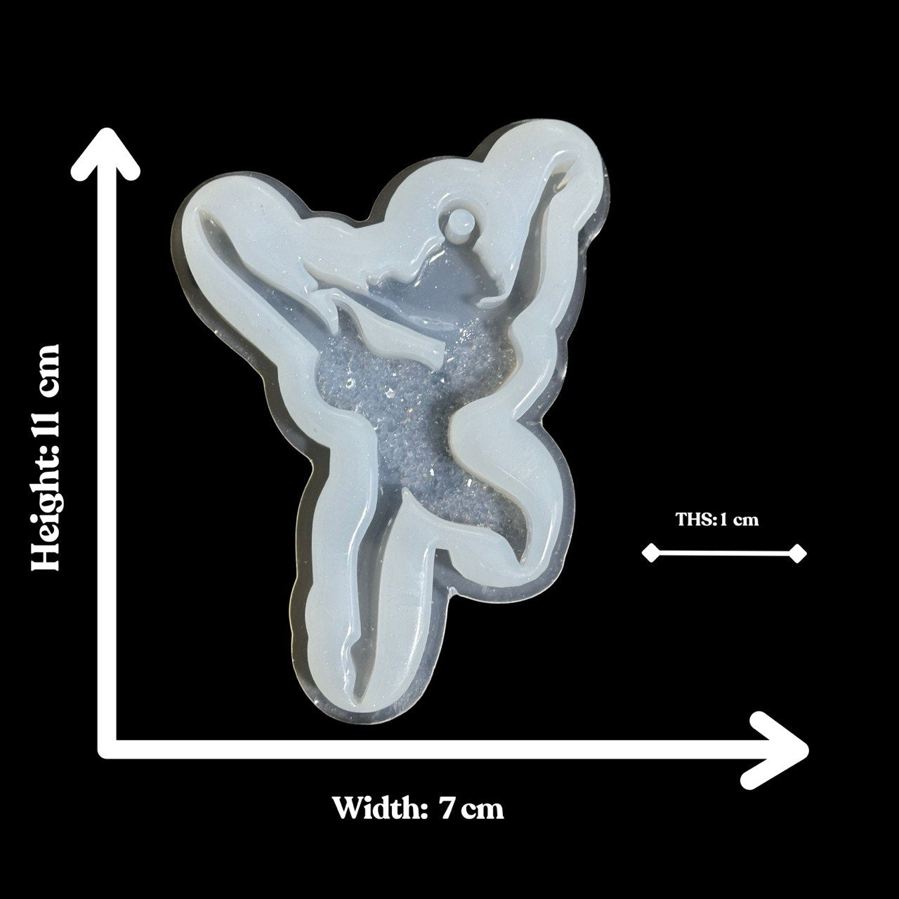 Silicone Ballerina Mold with Crystal Dress