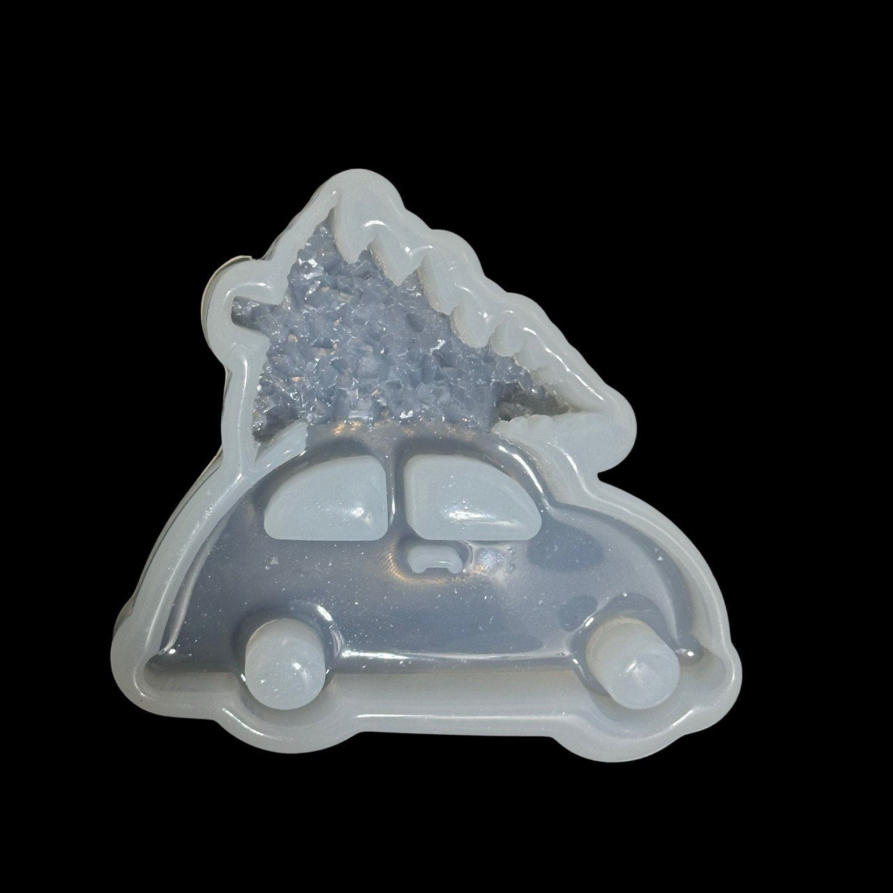 Silicone Car Mold with Druzy Crystal Christmas Tree
