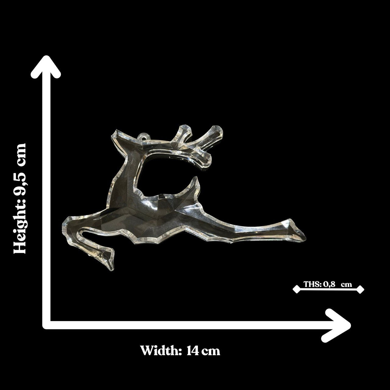 Crystal Reindeer Silicone Mold Large Faceted Ornament