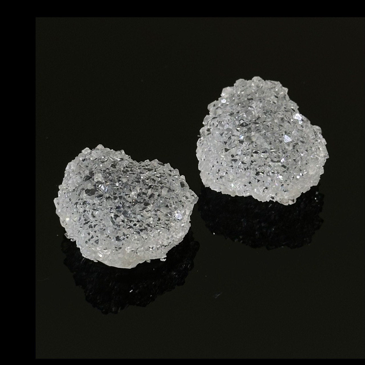 Druzy Crystal Hearts Silicone Mold • Crystal Texture Cabochons