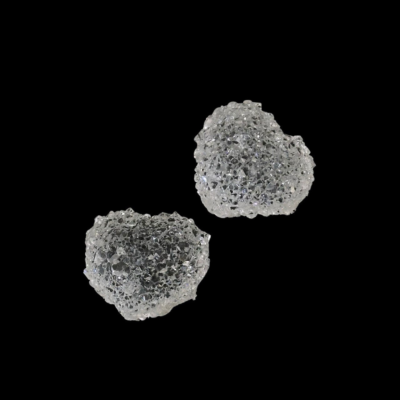 Druzy Crystal Hearts Silicone Mold • Crystal Texture Cabochons