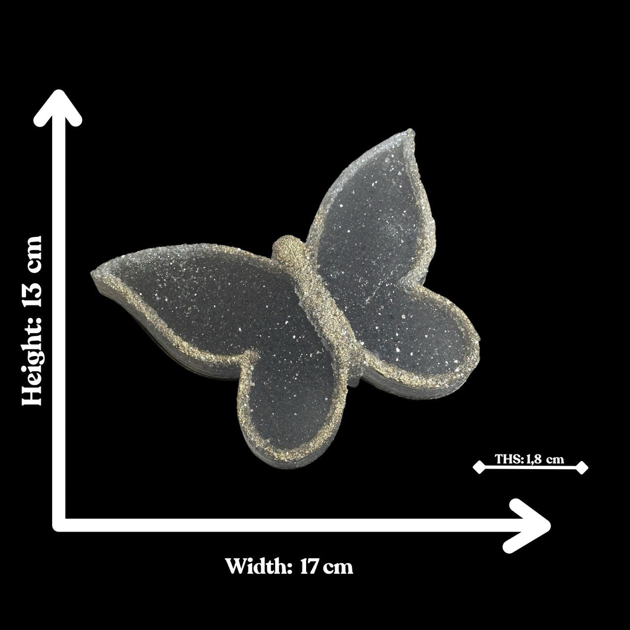 Crystal Butterfly Tray Silicone Mold • Druzy Effect