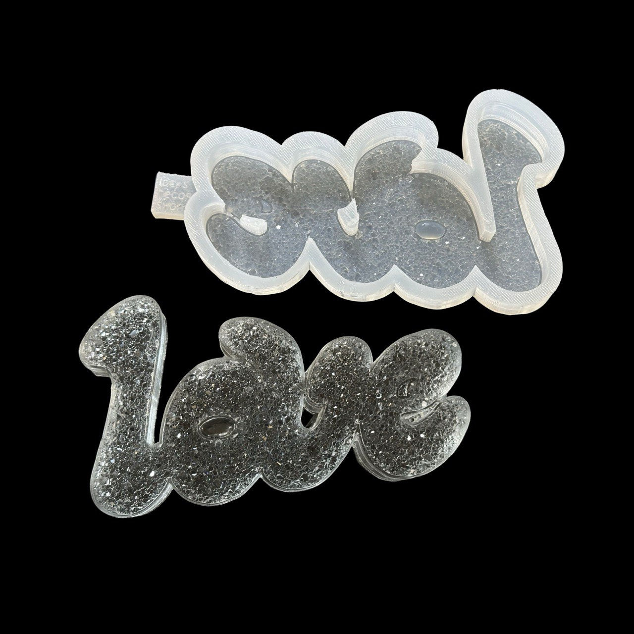 Large Druzy Silicone Mold LOVE